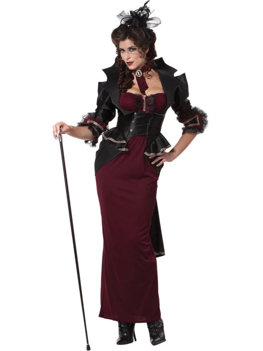 California Costumes Lady Of The Manor Victorian Vampire Costume Small NWT